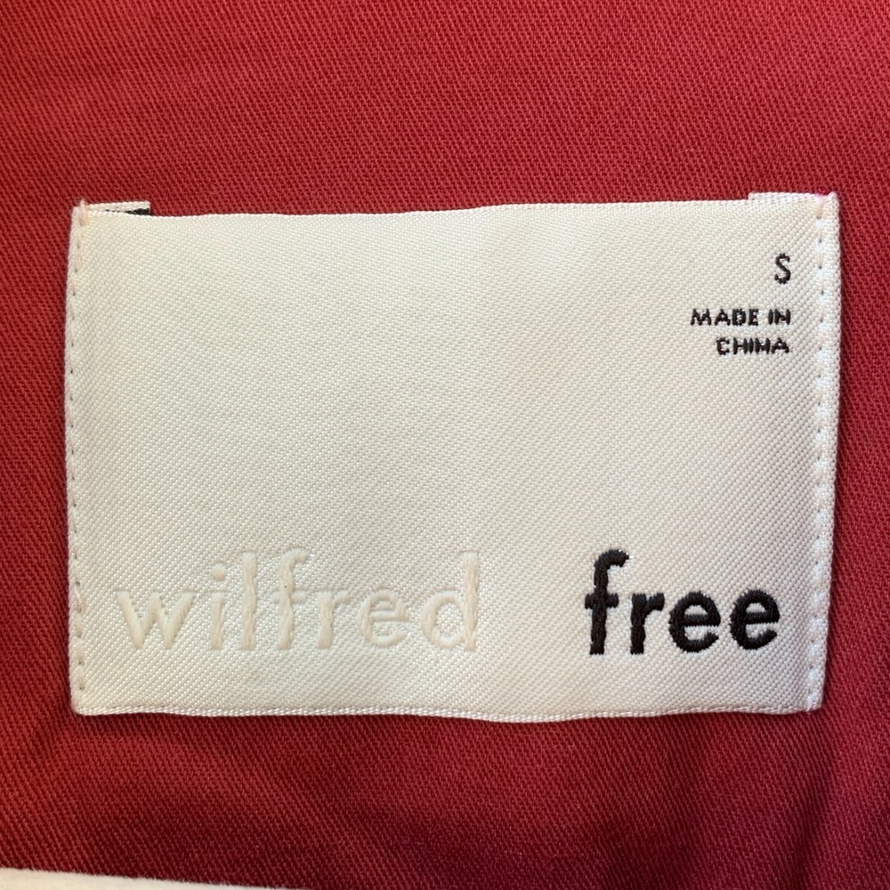 Wilfred Free red plush oversized full zip teddy sherpa jacket semi cropped - Picture 4 of 16